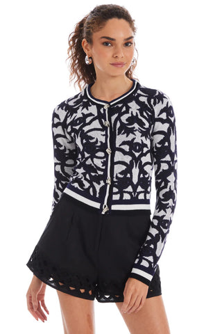 Amaya Cardigan -Damask