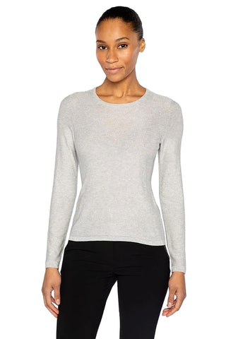 Sequin Crewneck Sweater- Silver