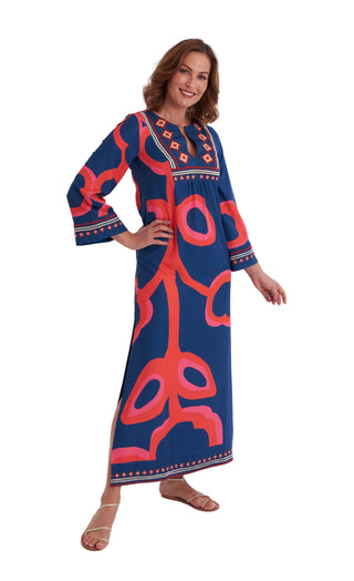 Crispell Caftan- Ocean Fire