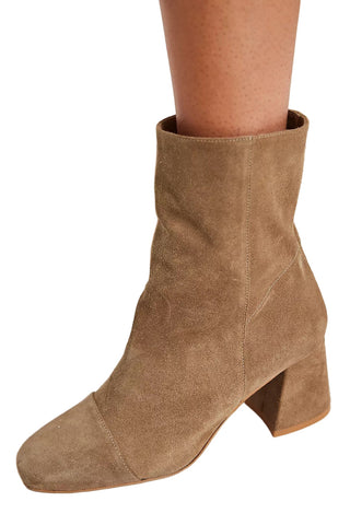 Wisteria Suede Ankle Boot- Taupe