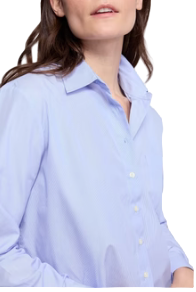 The LS Boxy Crop- Thin Blue/White Stripe