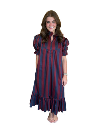 Priestly Dress- Vineyard Stripe