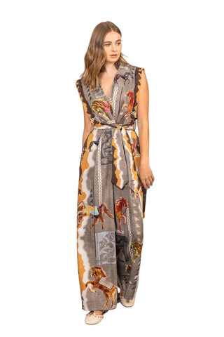 Mirage Belted Jumpsuit- Irish Horse