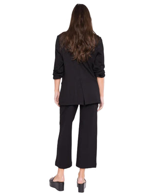 Cropped Ponte Knit Straight Leg Pant