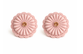 Concho Earrings - Blush Pink