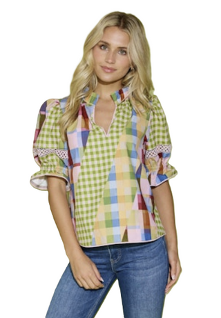 Lottie Top - Diagonal Check