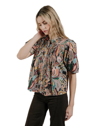 Maggie Top- Paisley Fanfare Liberty Print