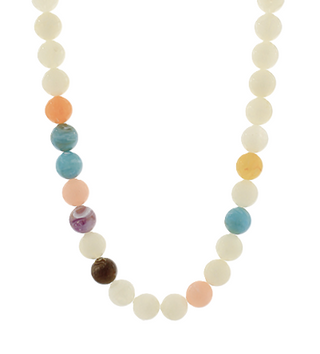 Beaded Ball Necklace - Ivory