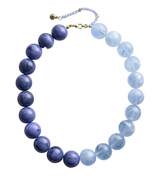 Jane Beaded Necklace - Blue/Dark Blue