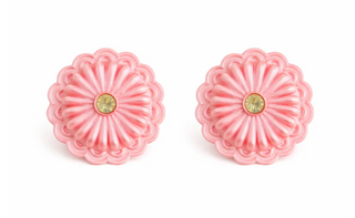 Concho Earrings - Sugar Pink
