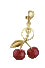 Cherry Bag Charm - Red/Gold