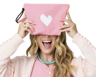 Imperfect Heart Wristlet- Pink