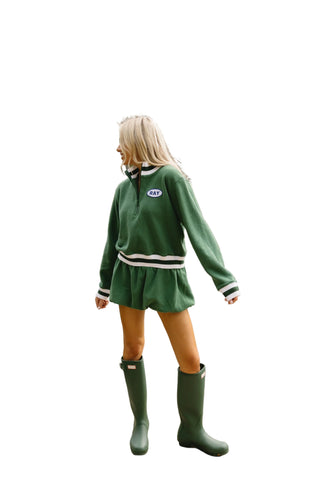 Banded Quarter Zip- Hunter