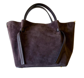 Suede Milan Tote - Espresso
