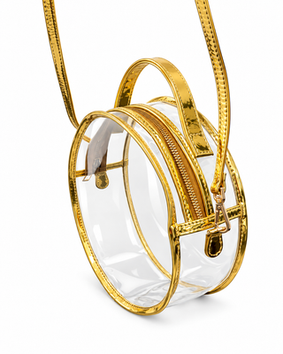 Game Day Plain Round - Clear/Gold