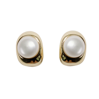Pearl Huggie Mini Hoop Earrings