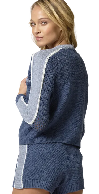 Raya Mixed Stitch Zip Cardi