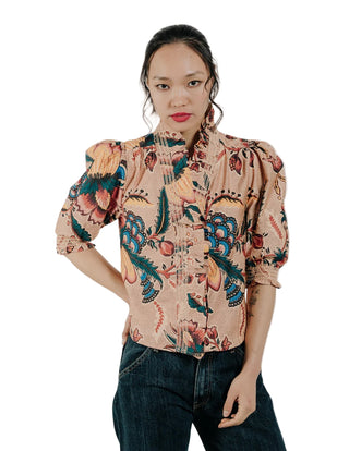 Zuri Top- Aster Harvest Print