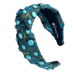 Turquoise & Gold Headband with Turquoise Stones
