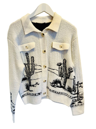 Jacket- White Blue