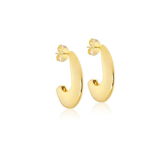 Miriad Hoops- Brushed 18k Gold Plated