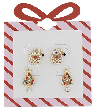 MA Christmas 2-Piece Earrings Set