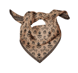 Pepper Block Print Scarf- Black & Brown