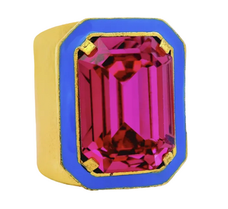 Big Dakota Ring in Neon Blue