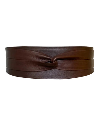 Wrap Leather Belt - Chocolate