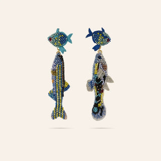 Pececito Earrings- Blues