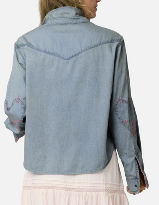 Western Pia Denim Shirt- True Denim