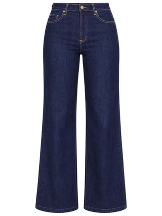 Twisted Wide Leg Jean - Medium Blue