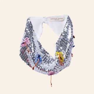 Paz Scarf Necklace- Silver