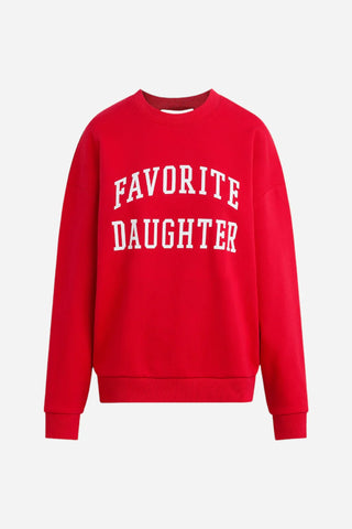 Collegiate Sweatshirt -Haute Rouge w/White