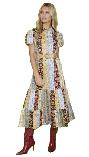 Luna Dress - Golden Bouquet