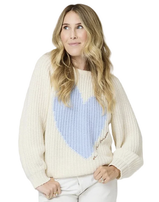 Ricki Imperfect Heart Sweater- Cream