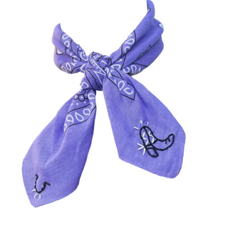 Embroidered Ft.Worth Bandana - Purple