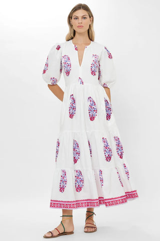 Puff Maxi Dress- Verna Red