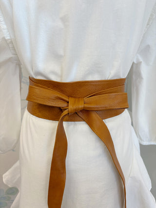 Wrap Leather Belt- Toffee