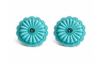 Concho Earrings - Turquoise