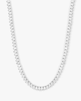 Mama Not Your Basic Tennis Necklace 16"- Silver