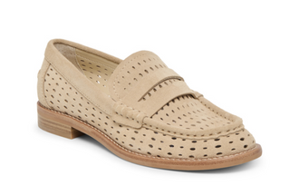 Wonda Suede Perforated Penny Loafers
