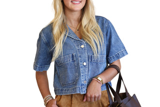 Denim Top- Blue