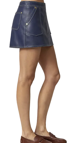 Rusty Vegan Mini Skirt - Navy