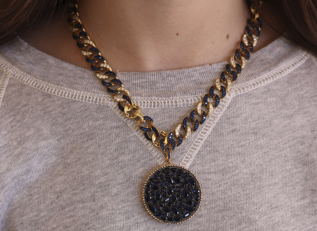 Freida Rothman Reversible Pendant - Midnight Blue