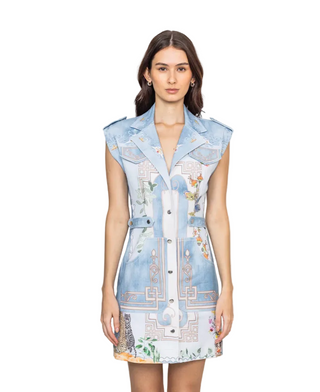 Koi Shirt Mini Dress- Multi
