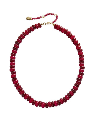 Joyce Semi-Precious Beaded Necklace - Red