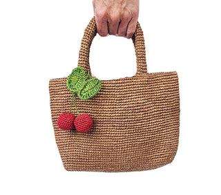 Natural + Cherries Mini Cypress Bag
