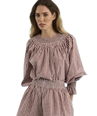 Hayes Top - Micro Gingham