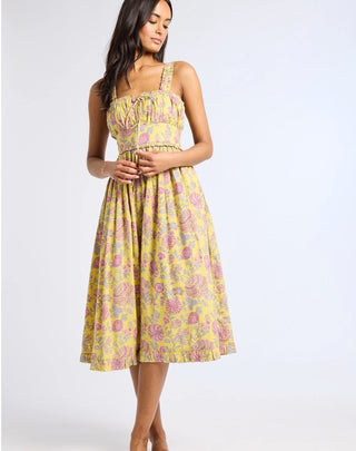 Calla Dress- Citron Floral